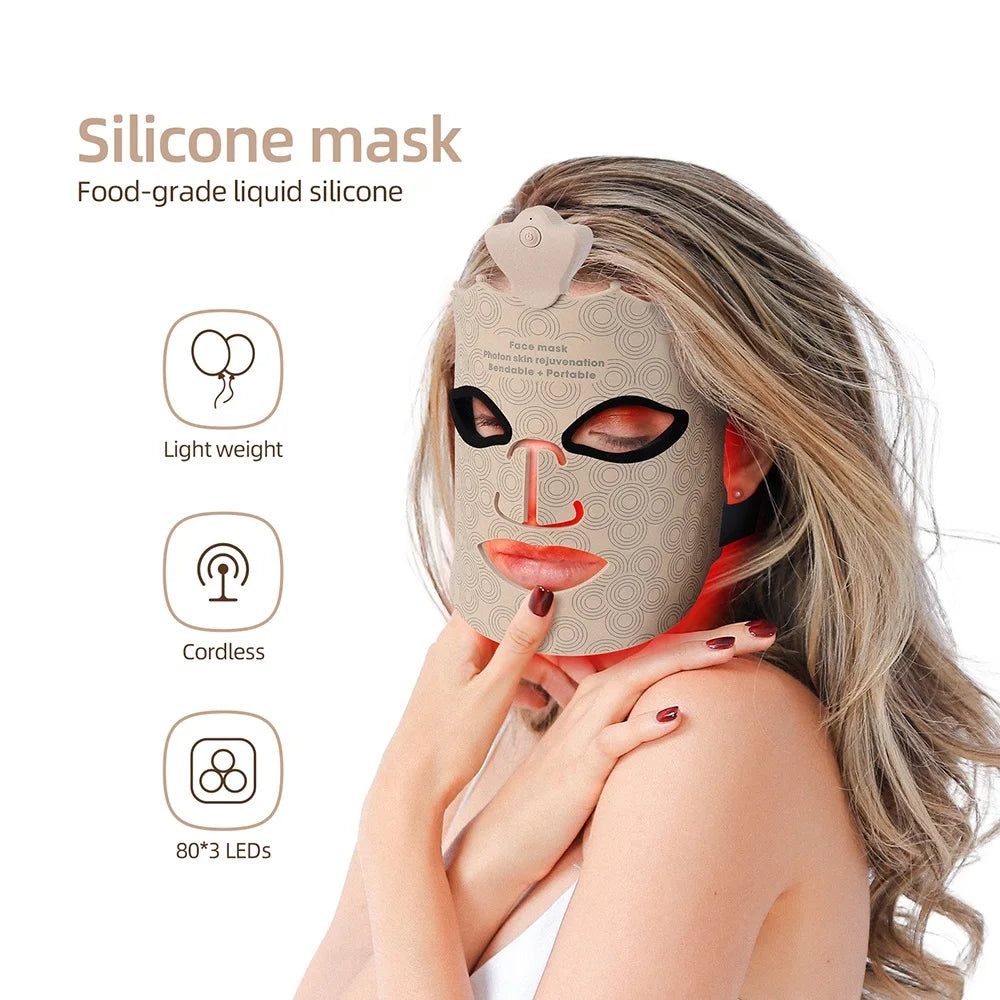 7 Colors Silicone Face LED Mask