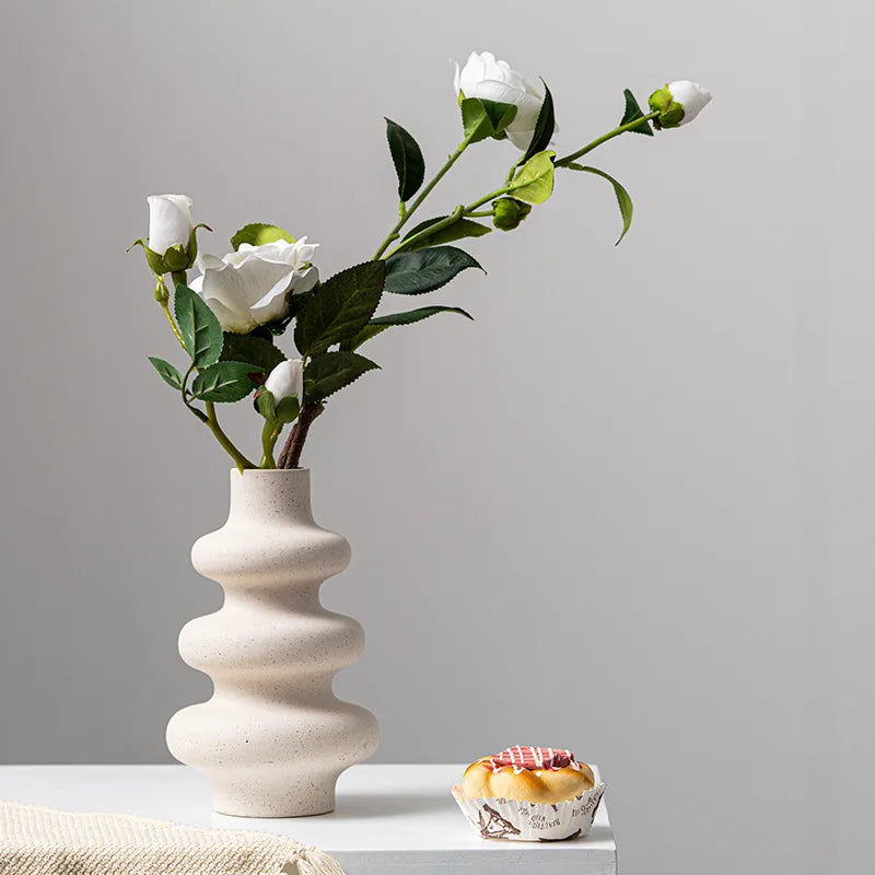 Beige Ceramic Vase