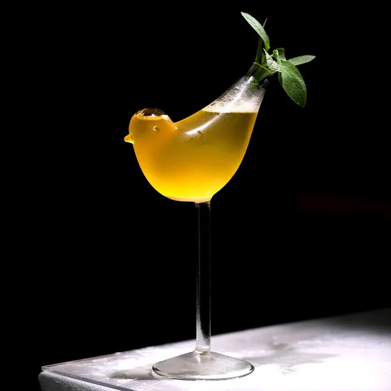 Creative Cocktail Fish and Bird Glass