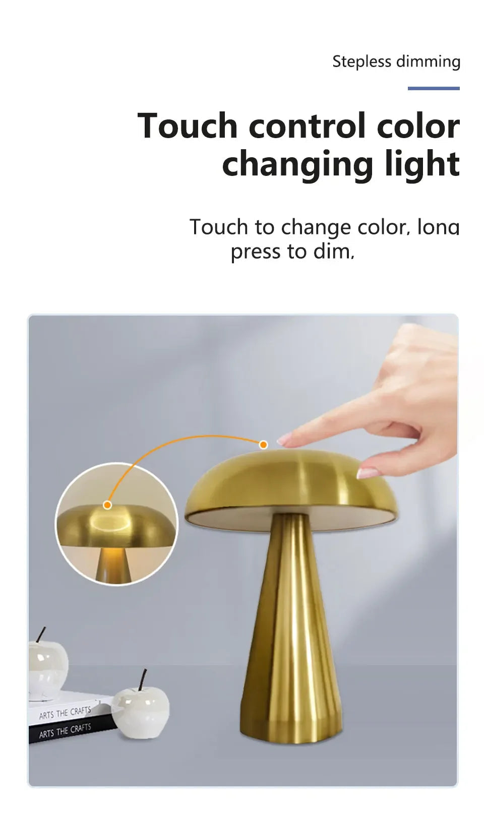 LED Mushroom Table Lamp