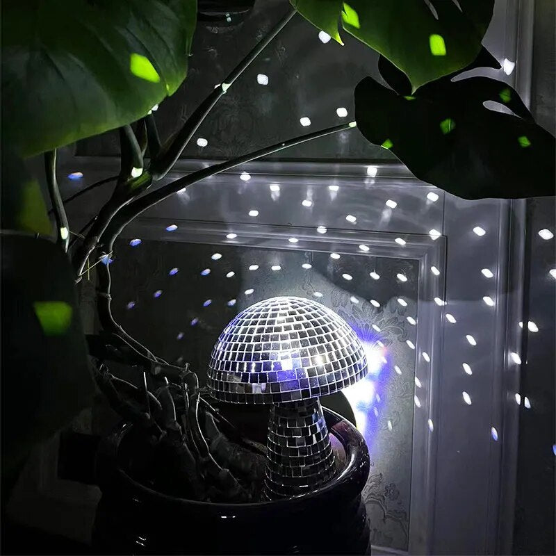Disco Ball Mushroom Decor