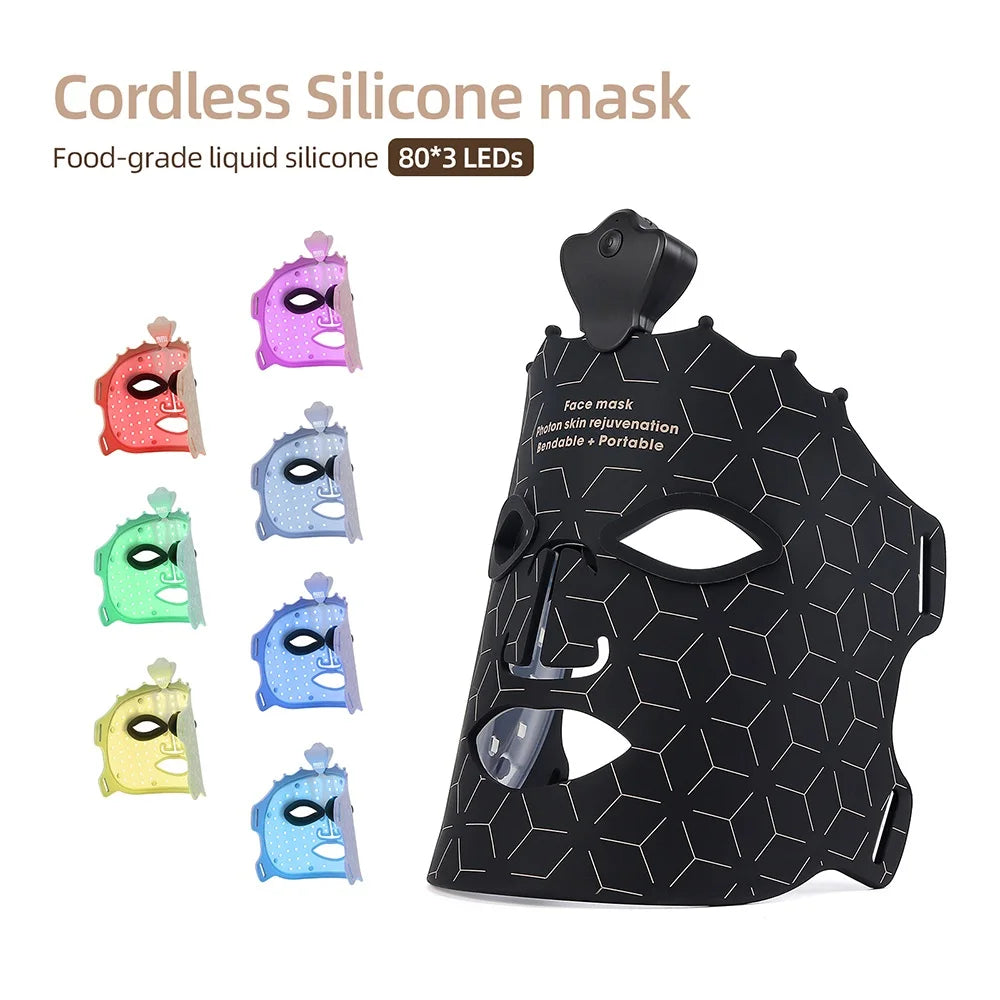 7 Colors Silicone Face LED Mask