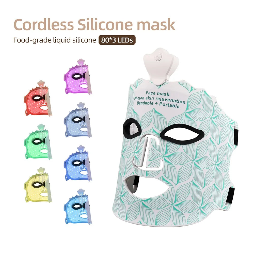 7 Colors Silicone Face LED Mask