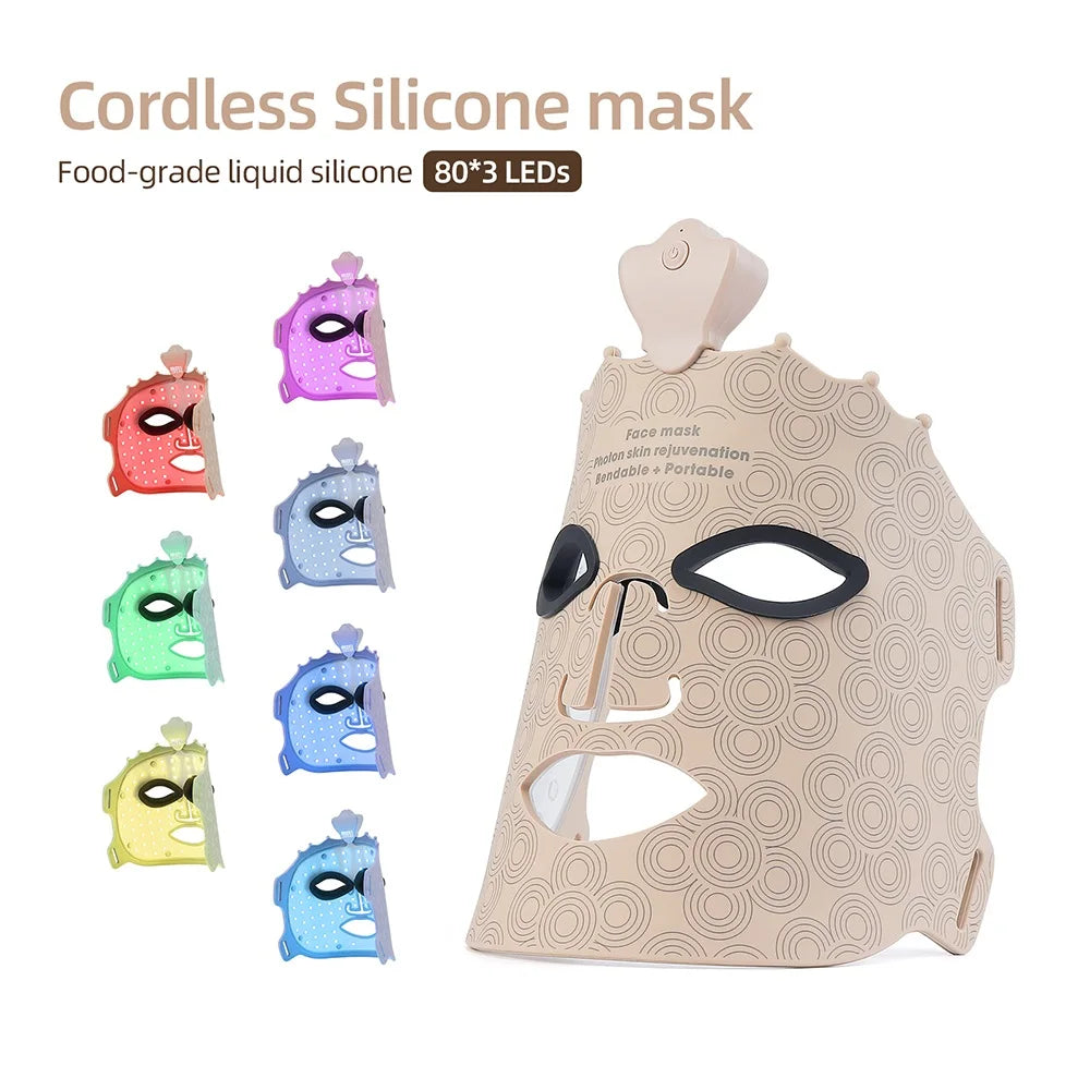 7 Colors Silicone Face LED Mask