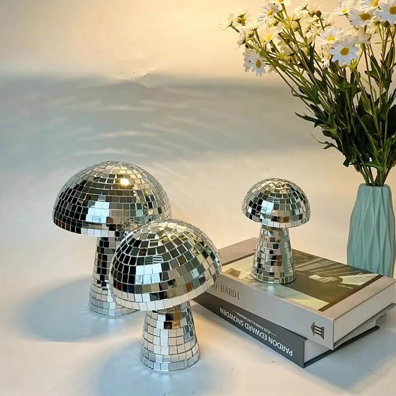 Disco Ball Mushroom Decor