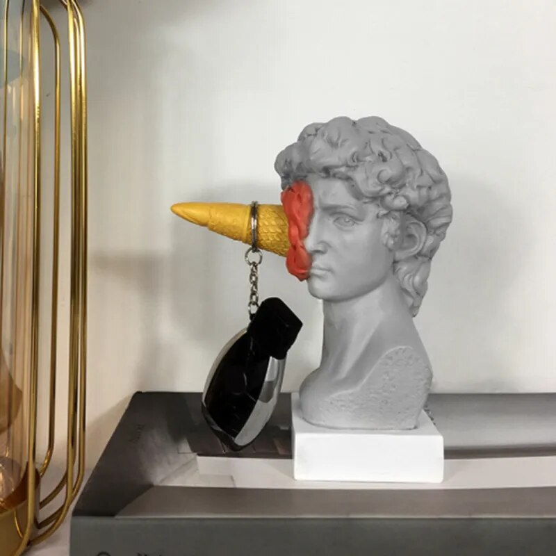 Modern David Bust Sculpture