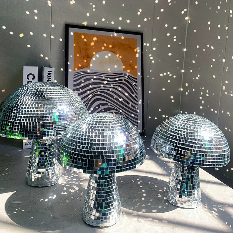 Disco Ball Mushroom Decor