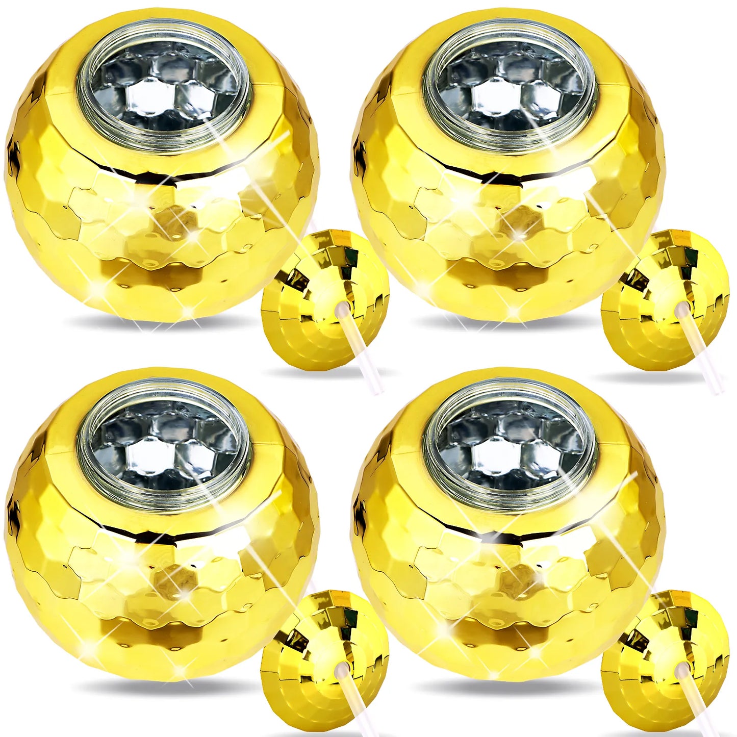4 Disco Ball Cocktail Cups